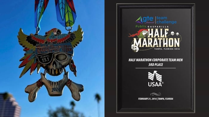 custom marathon medal and marathon plaque award