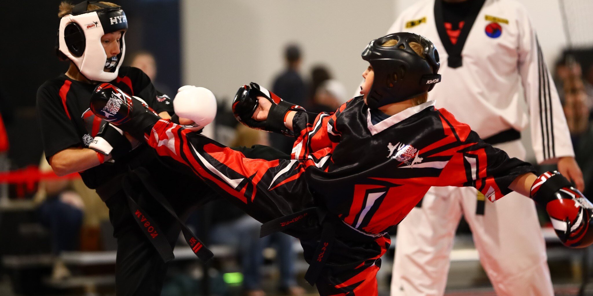 ata martial arts athletes at tournament during match